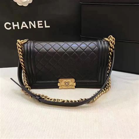 chanel boy bag lambskin leather with strap black ghw|chanel lambskin medium flap bag.